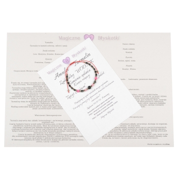 Bransoletka celebrytka TURMALIN + znak zodiaku WODNIK zodiak